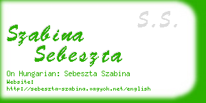 szabina sebeszta business card